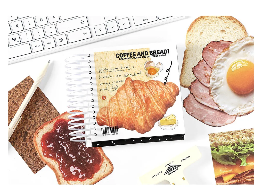 Infeel.Me Writing Paper Material Pack Food Diary Series Food Theme Handbook Base Message Note Paper display picture 9