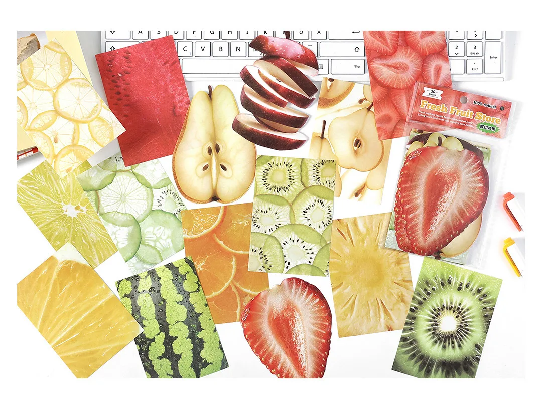 Infeel.Me Writing Paper Material Pack Food Diary Series Food Theme Handbook Base Message Note Paper display picture 11