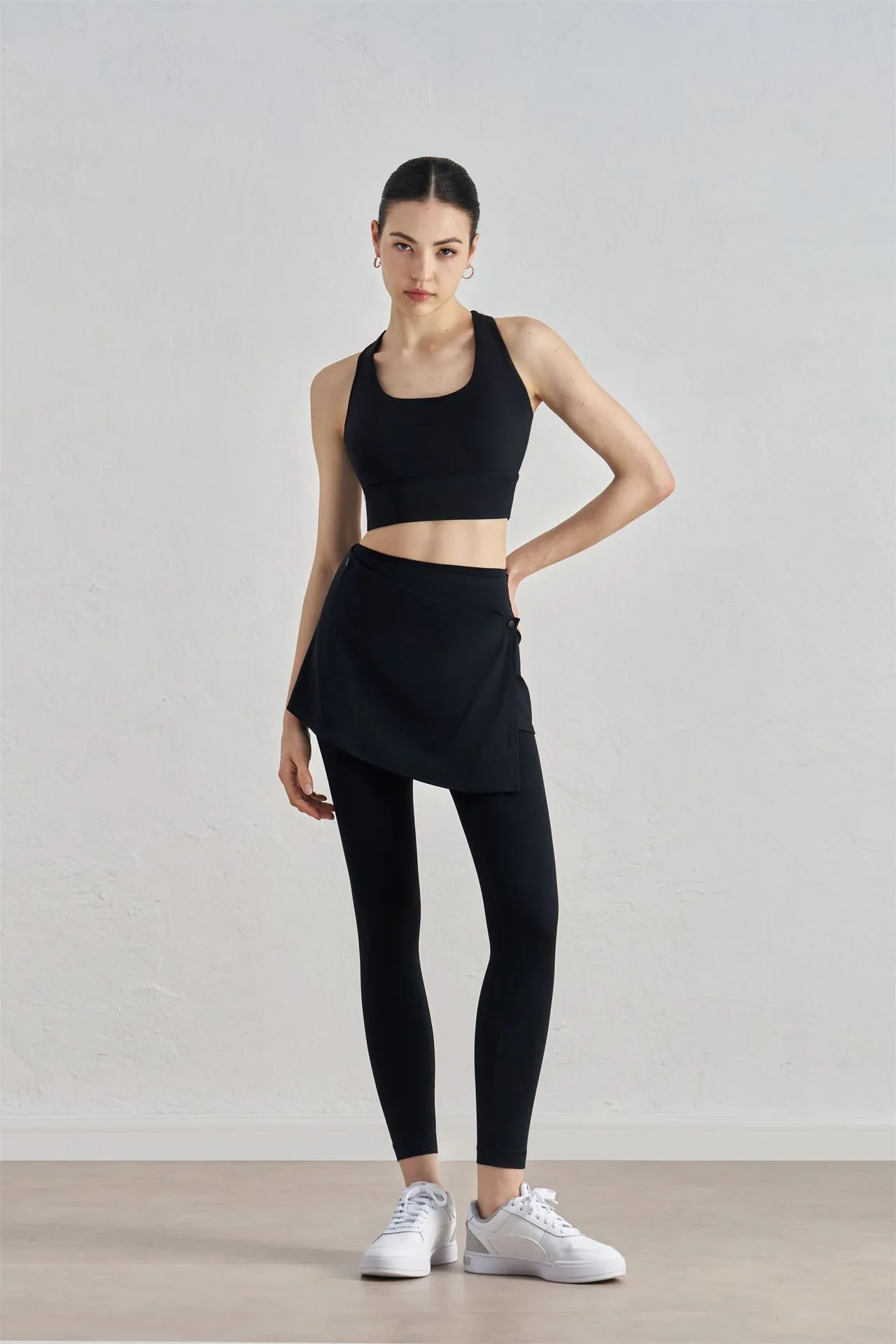 One-piece Outer Wear Sports Yoga Hip Covering Skirt Fitness Dance Anti-embarrassment Fart Curtain Outdoor Running Base Skirt display picture 7