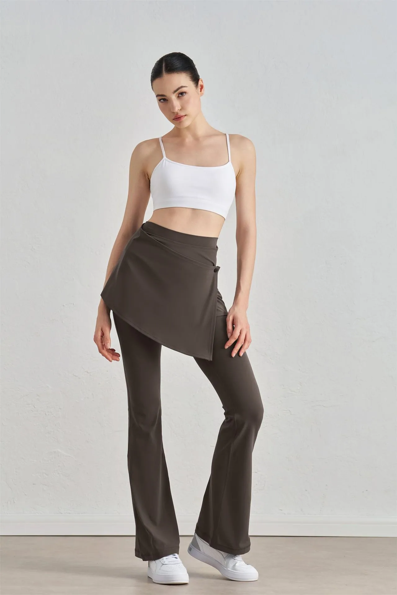 One-piece Outer Wear Sports Yoga Hip Covering Skirt Fitness Dance Anti-embarrassment Fart Curtain Outdoor Running Base Skirt display picture 16