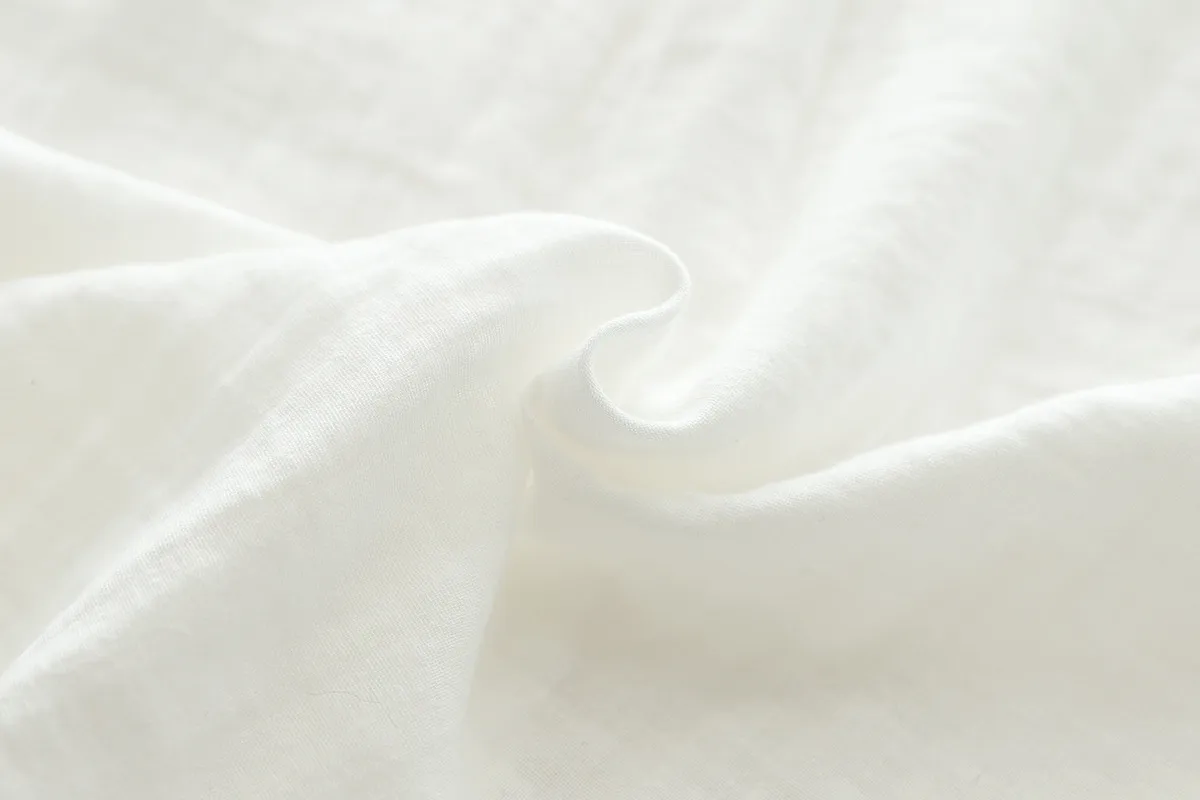 Stand-Up Collar Pure Cotton Double-Layer Yarn Shirt Breathable Soft Waxy Double-Layer Cotton Yarn Long-Sleeved Casual Shirt Women's Shirt display picture 17
