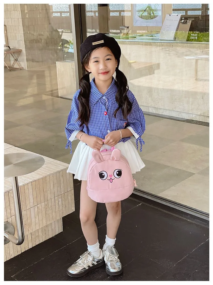 Kid'S Nylon Animal Cartoon Cute Square Zipper Functional Backpack display picture 2