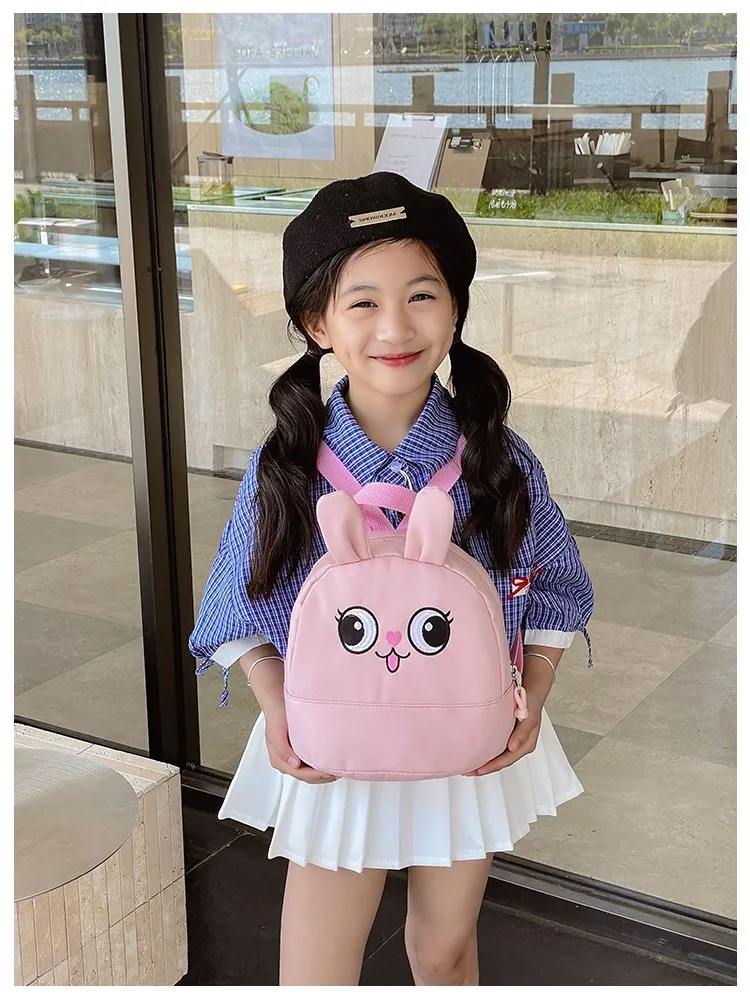 Kid'S Nylon Animal Cartoon Cute Square Zipper Functional Backpack display picture 23