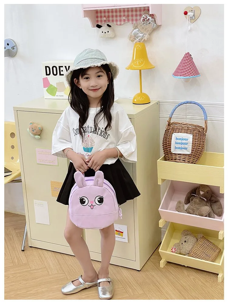 Kid'S Nylon Animal Cartoon Cute Square Zipper Functional Backpack display picture 9