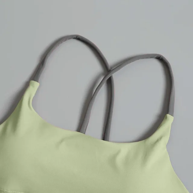 Sports Underwear Women's High-intensity Fitness Running Shockproof Yoga Clothing Color-matching Beauty Vest-style Push-up Bra display picture 8