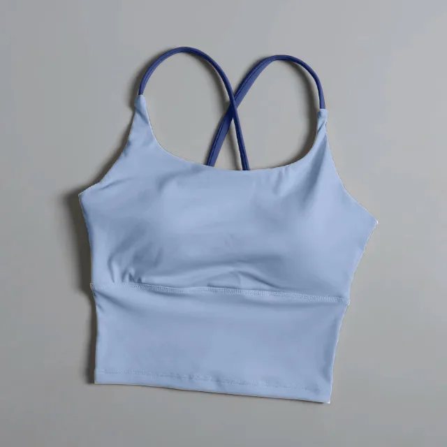 Sports Underwear Women's High-intensity Fitness Running Shockproof Yoga Clothing Color-matching Beauty Vest-style Push-up Bra display picture 10