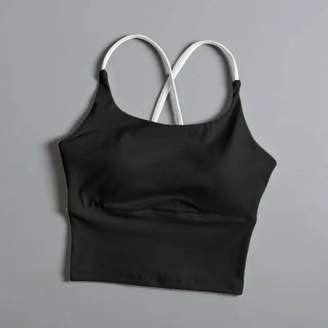 Sports Underwear Women's High-intensity Fitness Running Shockproof Yoga Clothing Color-matching Beauty Vest-style Push-up Bra display picture 13