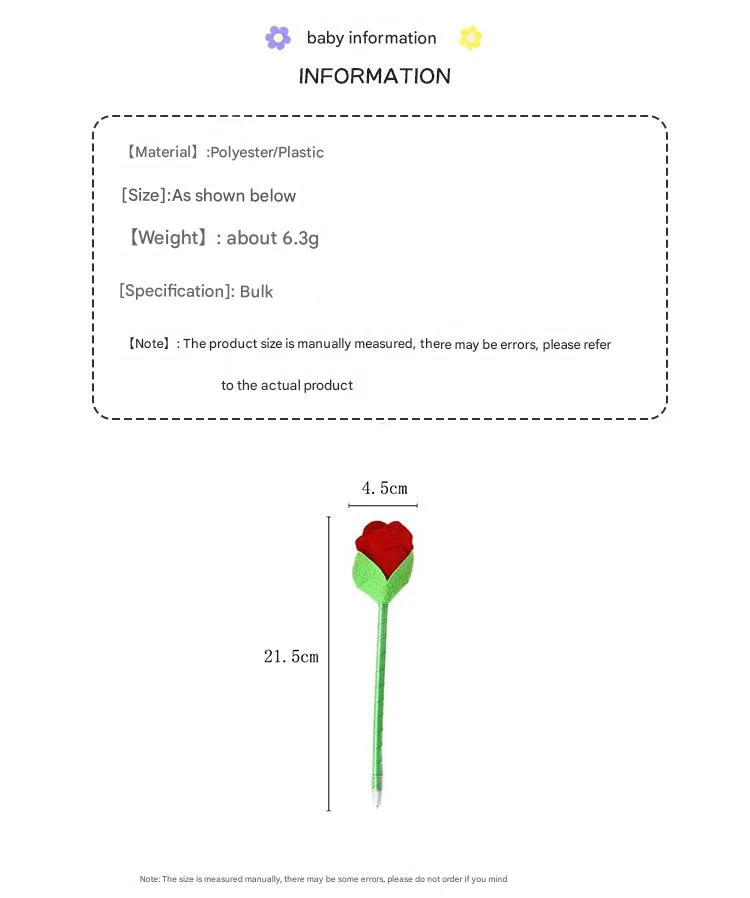 Three-Dimensional Simulated Rose Gift Pen Student High-Looking Desktop Ornaments Ballpoint Pen Decorative Pen Wedding Sign-In Pen display picture 1