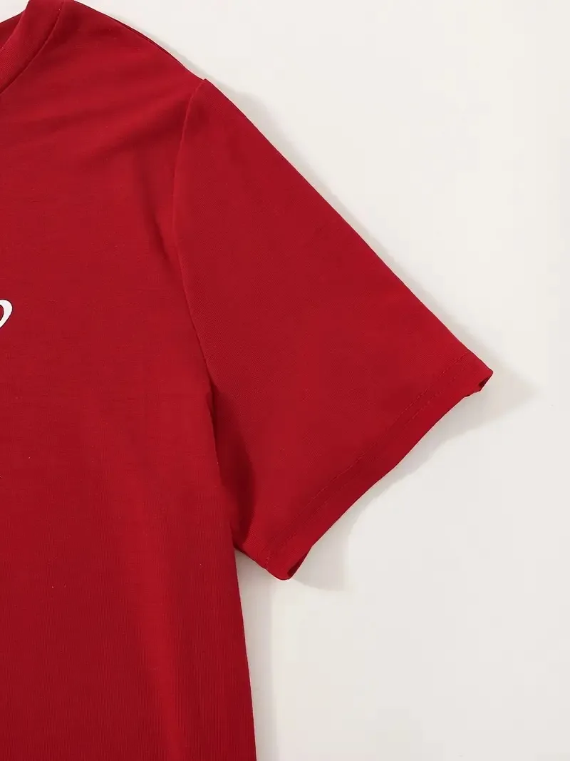 Women's T-shirt Short Sleeve T-Shirts Simple Style Classic Style Heart Shape display picture 2