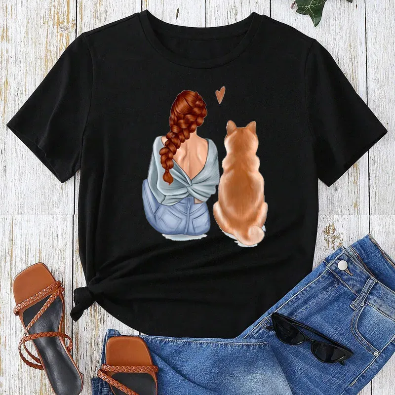 Women's T-shirt Short Sleeve T-Shirts Classic Style Streetwear Human Animal display picture 1