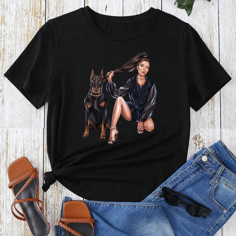 Women's T-shirt Short Sleeve T-Shirts Classic Style Streetwear Human Animal display picture 3