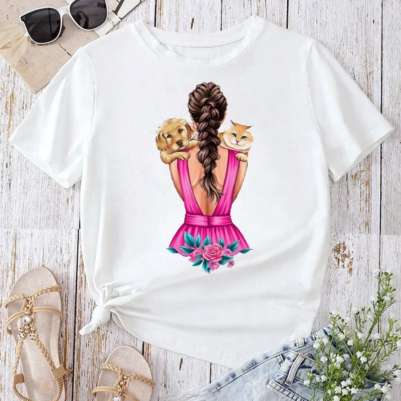 Women's T-shirt Short Sleeve T-Shirts Classic Style Streetwear Human Animal display picture 4