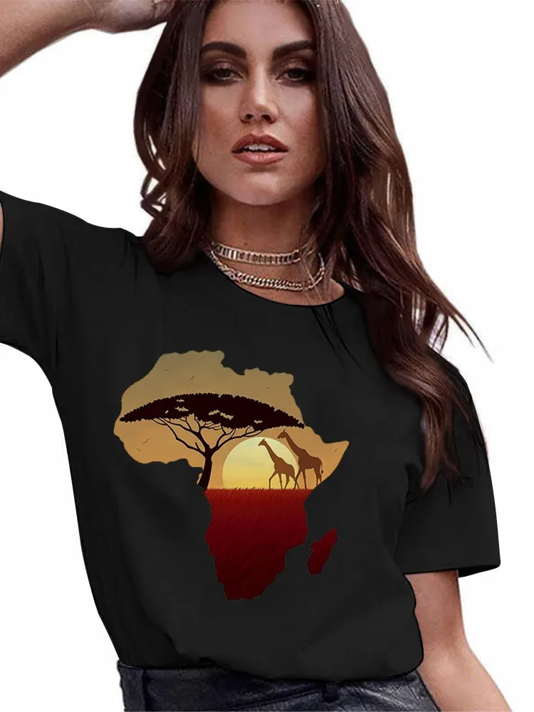 Women's T-shirt Short Sleeve T-Shirts Simple Style Classic Style Printing display picture 21