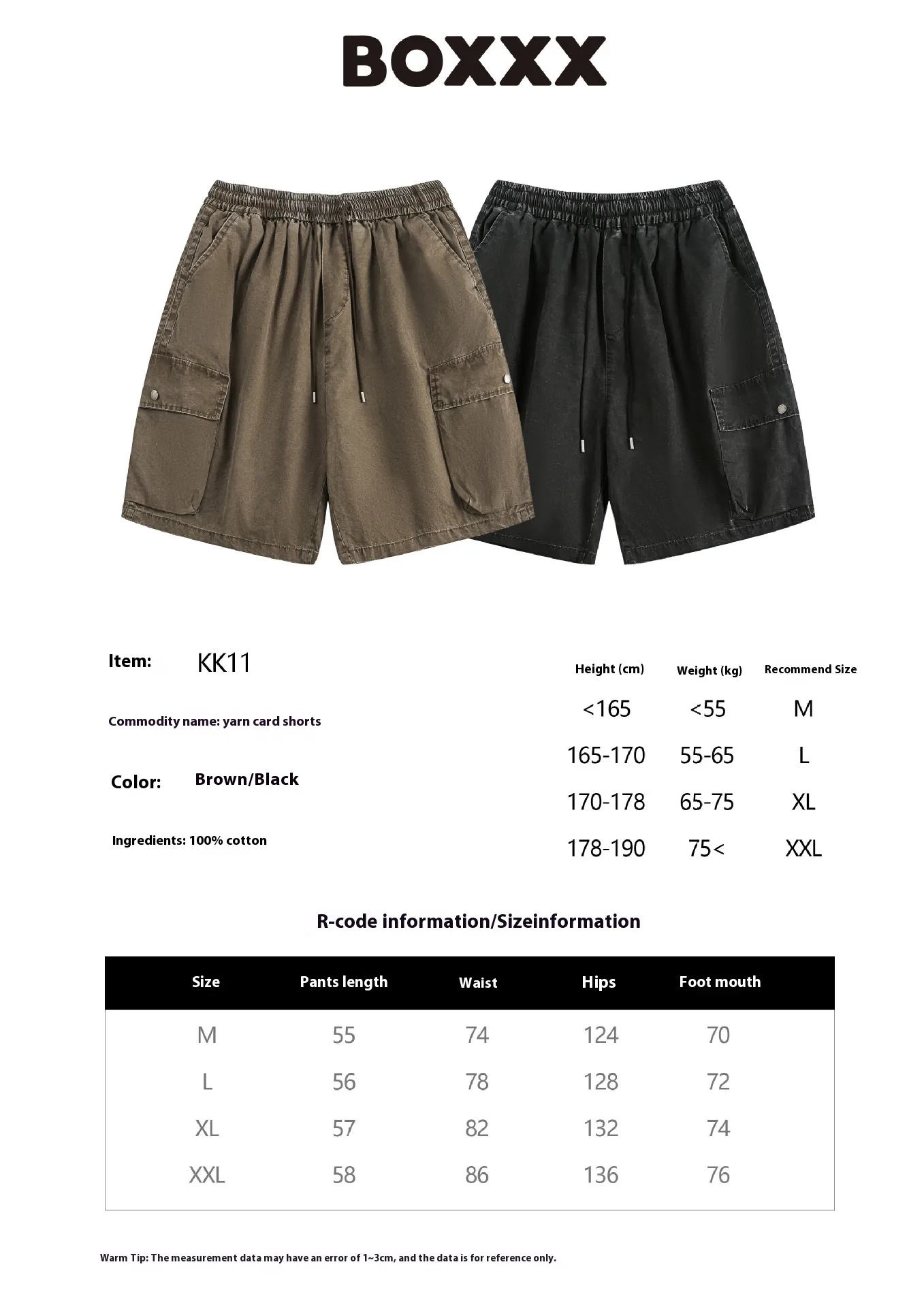 Men's Casual Shorts Simple Versatile American Retro Trendy Brand Washed Niche Workwear Casual Knee-Length Shorts Unisex display picture 1