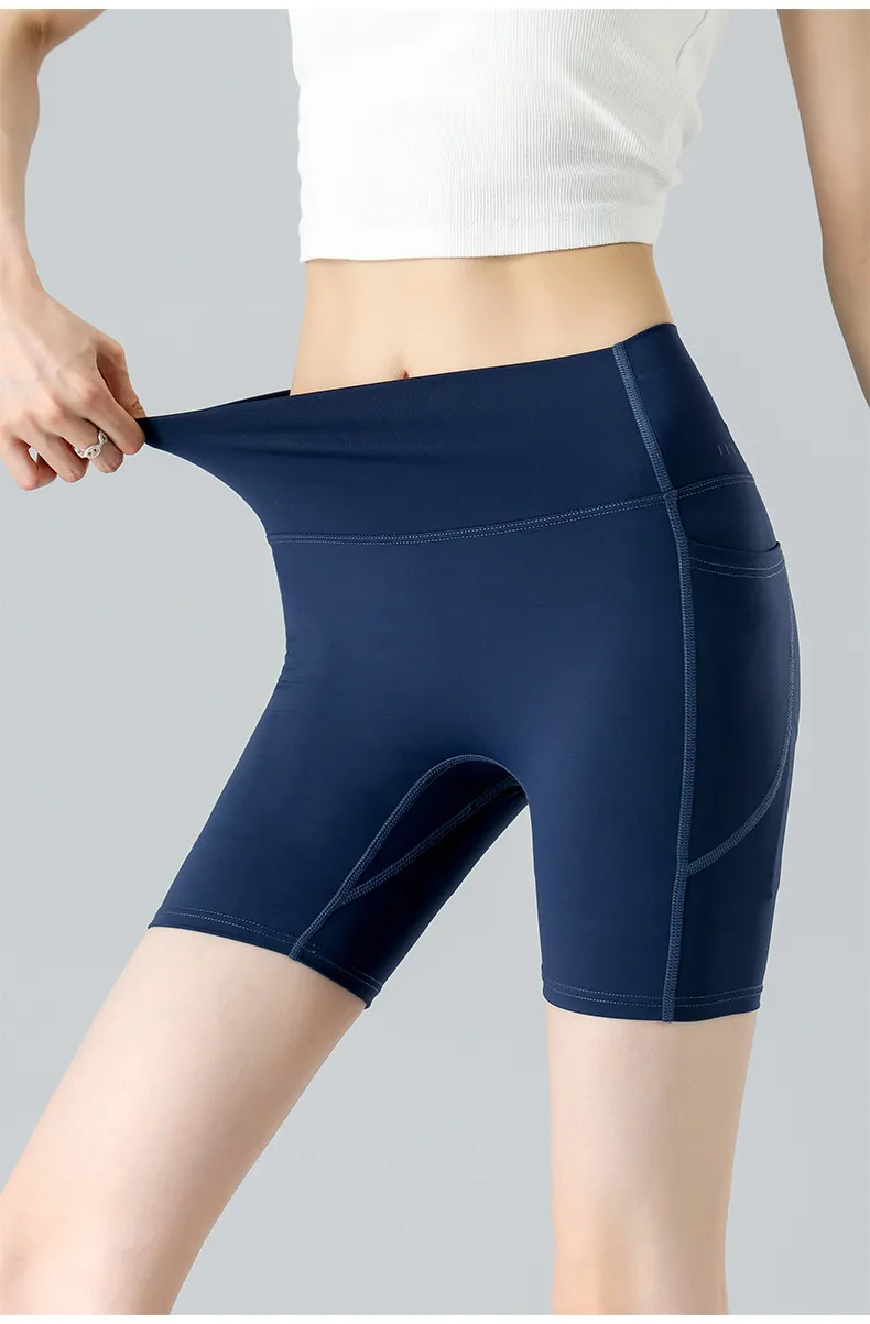 Spring And Summer Yoga Pants Women's Bike Shorts High Waist Hip Leggings Tight Running Training Fitness Pants display picture 11