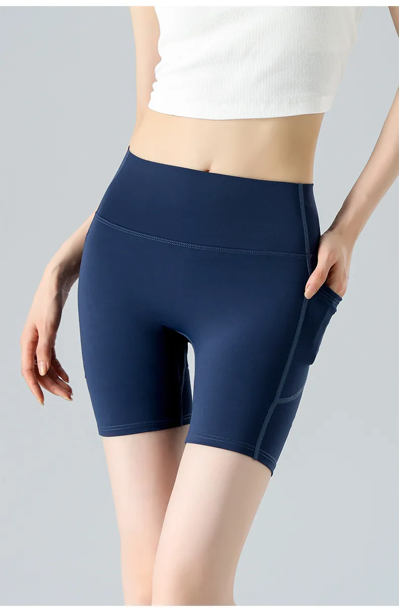 Spring And Summer Yoga Pants Women's Bike Shorts High Waist Hip Leggings Tight Running Training Fitness Pants display picture 12