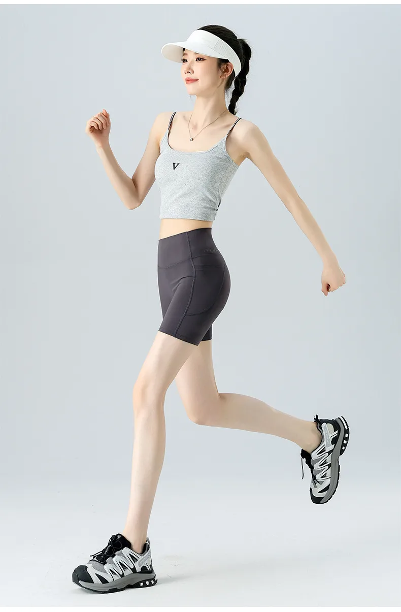 Spring And Summer Yoga Pants Women's Bike Shorts High Waist Hip Leggings Tight Running Training Fitness Pants display picture 15