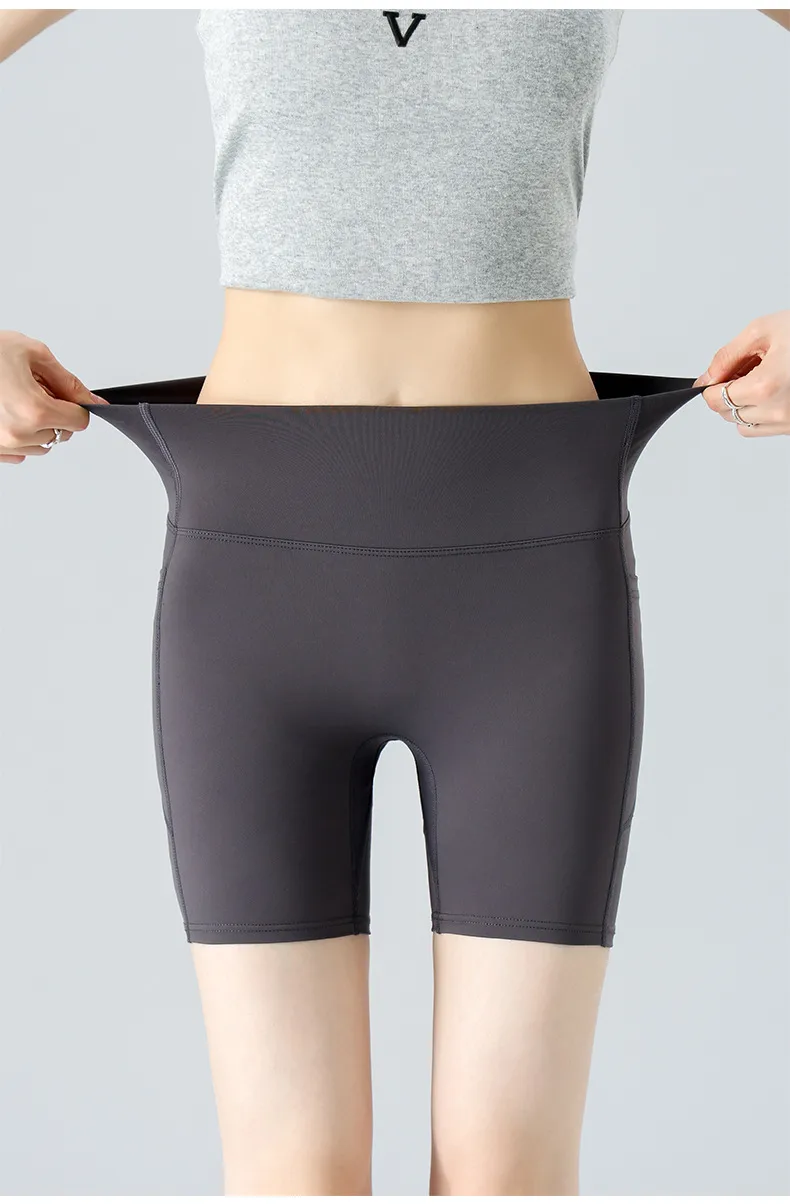 Spring And Summer Yoga Pants Women's Bike Shorts High Waist Hip Leggings Tight Running Training Fitness Pants display picture 17