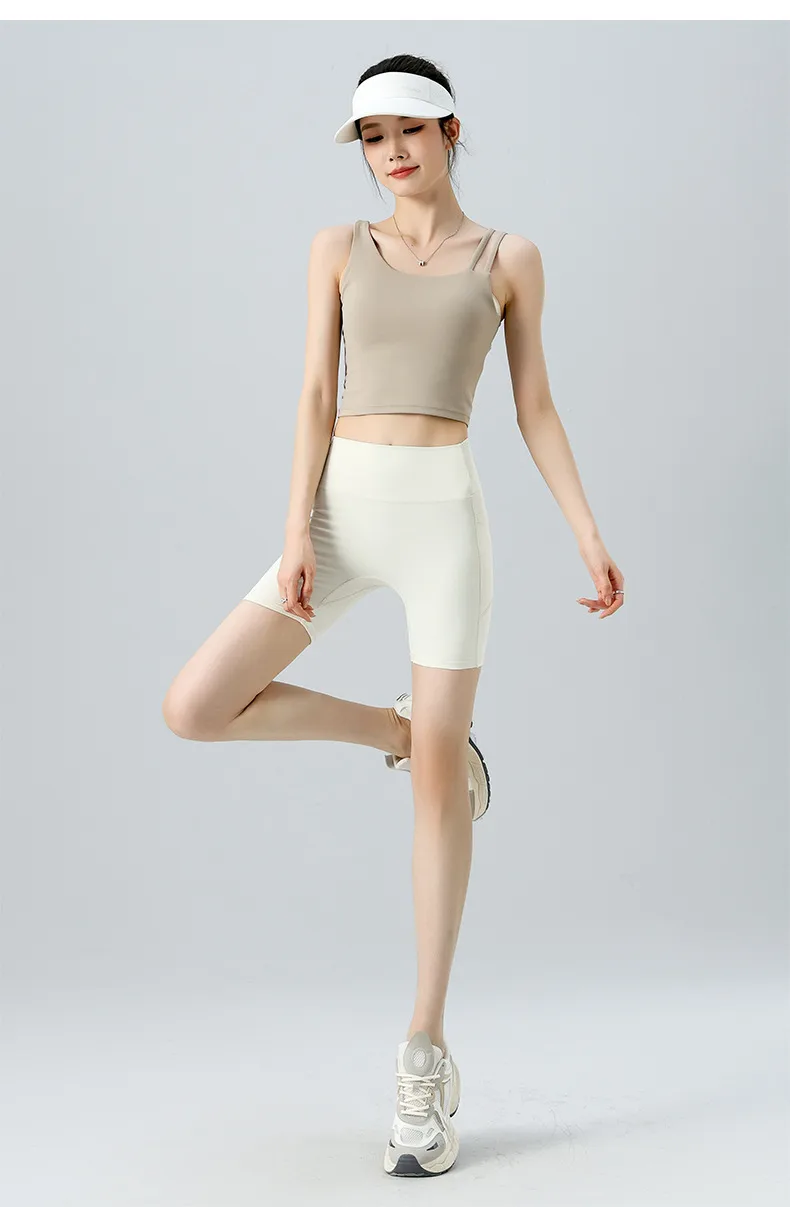 Spring And Summer Yoga Pants Women's Bike Shorts High Waist Hip Leggings Tight Running Training Fitness Pants display picture 20
