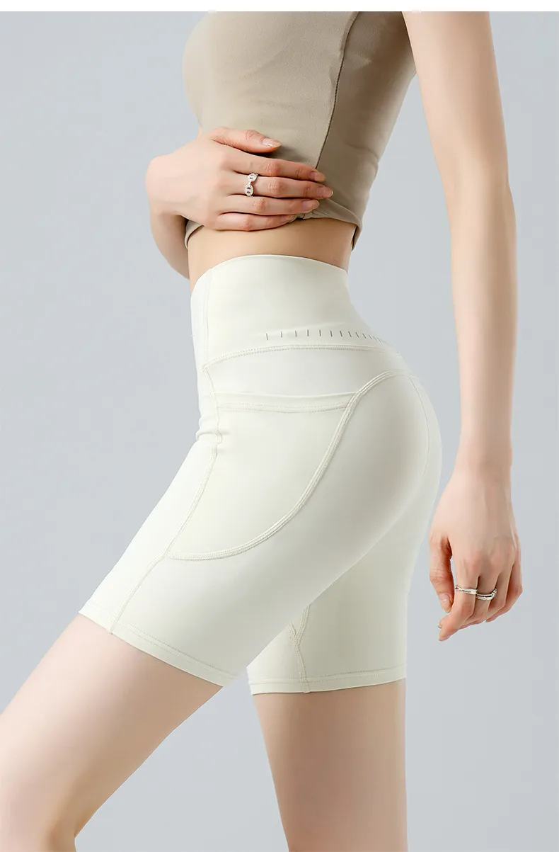 Spring And Summer Yoga Pants Women's Bike Shorts High Waist Hip Leggings Tight Running Training Fitness Pants display picture 21
