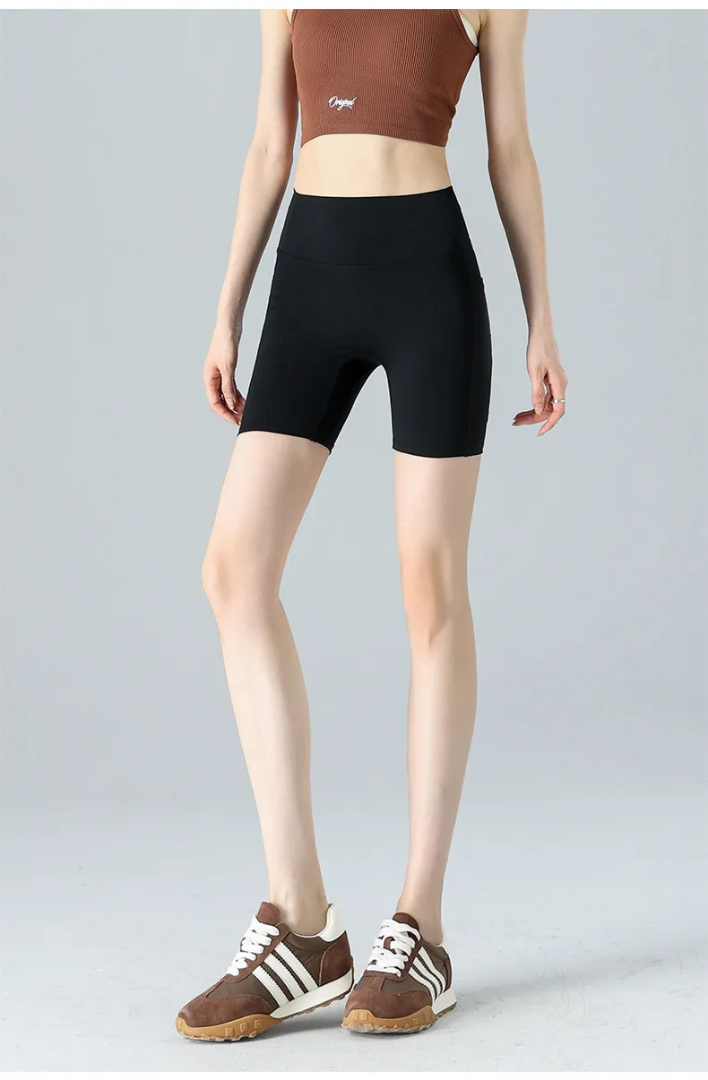 Spring And Summer Yoga Pants Women's Bike Shorts High Waist Hip Leggings Tight Running Training Fitness Pants display picture 25