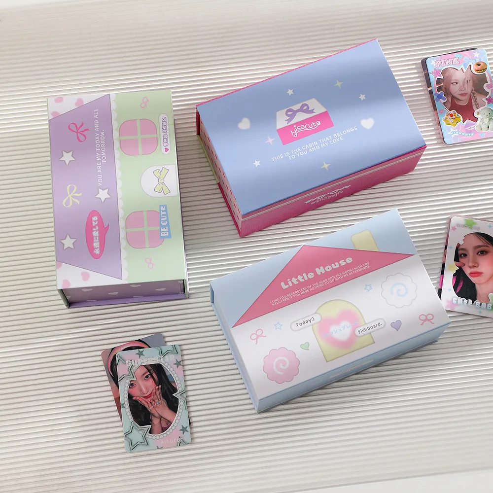 Ins Wind Magnetic Storage Paper Box Star-chasing Album Card Dust-proof Card Box High-value Office Desktop Notes Storage Box display picture 6