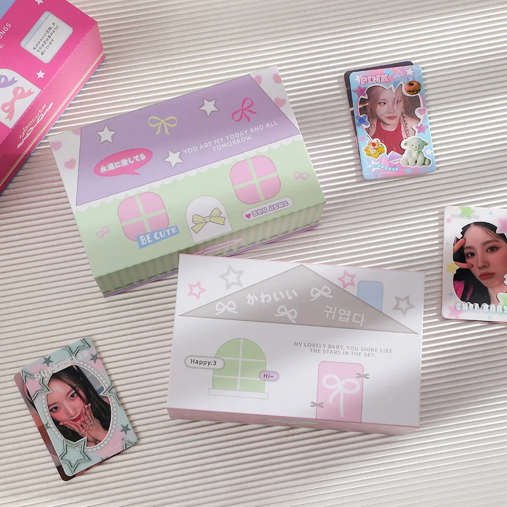 Ins Wind Magnetic Storage Paper Box Star-chasing Album Card Dust-proof Card Box High-value Office Desktop Notes Storage Box display picture 7