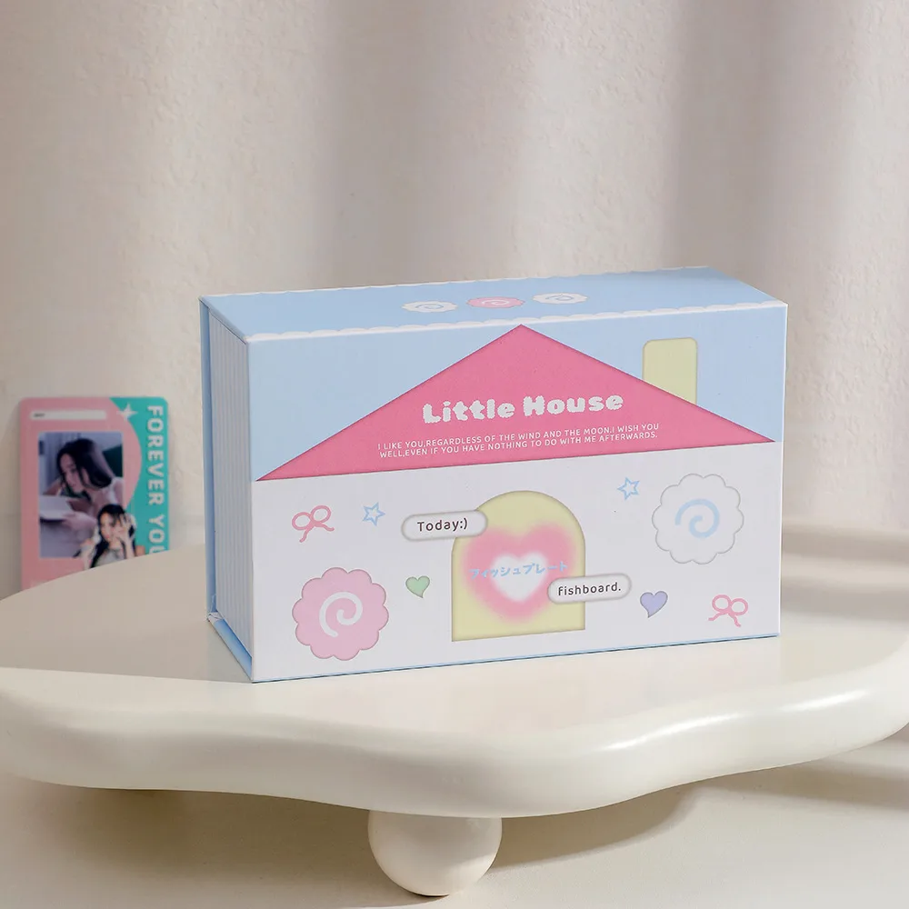 Ins Wind Magnetic Storage Paper Box Star-chasing Album Card Dust-proof Card Box High-value Office Desktop Notes Storage Box display picture 9