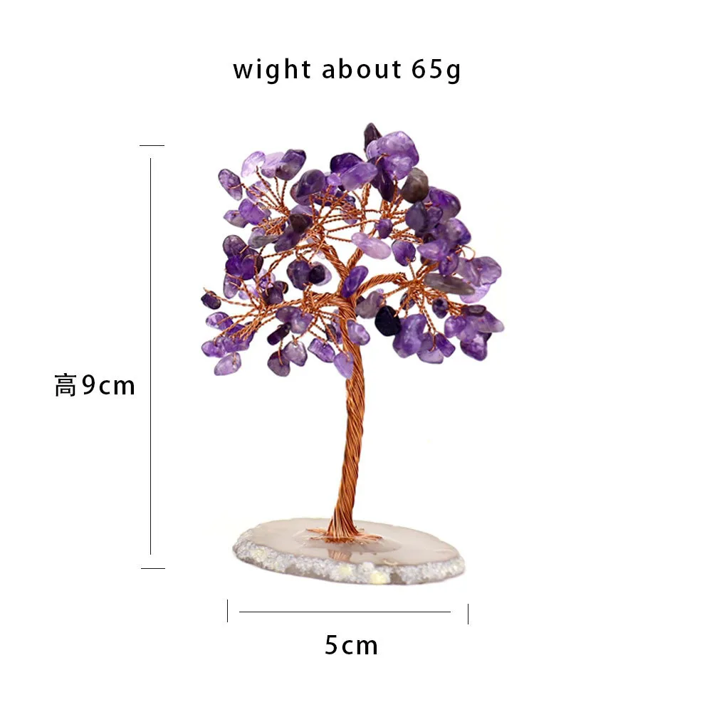 Manufacturer Wholesale Amethyst Money Tree Natural Energy Crystal Life Tree Agate Crystal Tree Ornaments H18 display picture 1