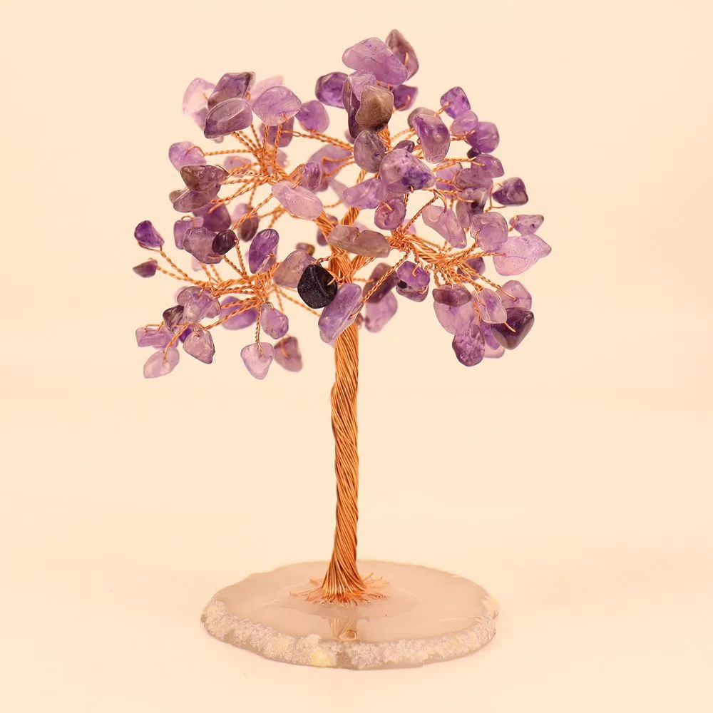 Manufacturer Wholesale Amethyst Money Tree Natural Energy Crystal Life Tree Agate Crystal Tree Ornaments H18 display picture 7