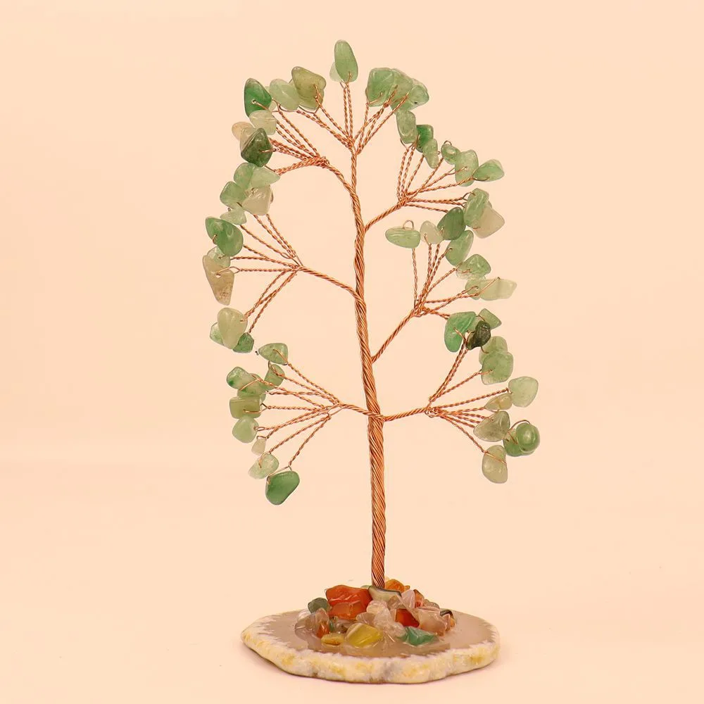 Purple Pink Citrine Gravel Money Tree Hand-Woven Agate Piece Base Home Desktop Crystal Tree Ornaments H10 display picture 14