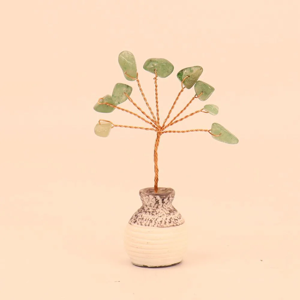 Natural Yellow Purple Pink Crystal Crystal Gravel Money Tree Hand-Woven Car Mini Crystal Tree Small Ornaments H22 display picture 9