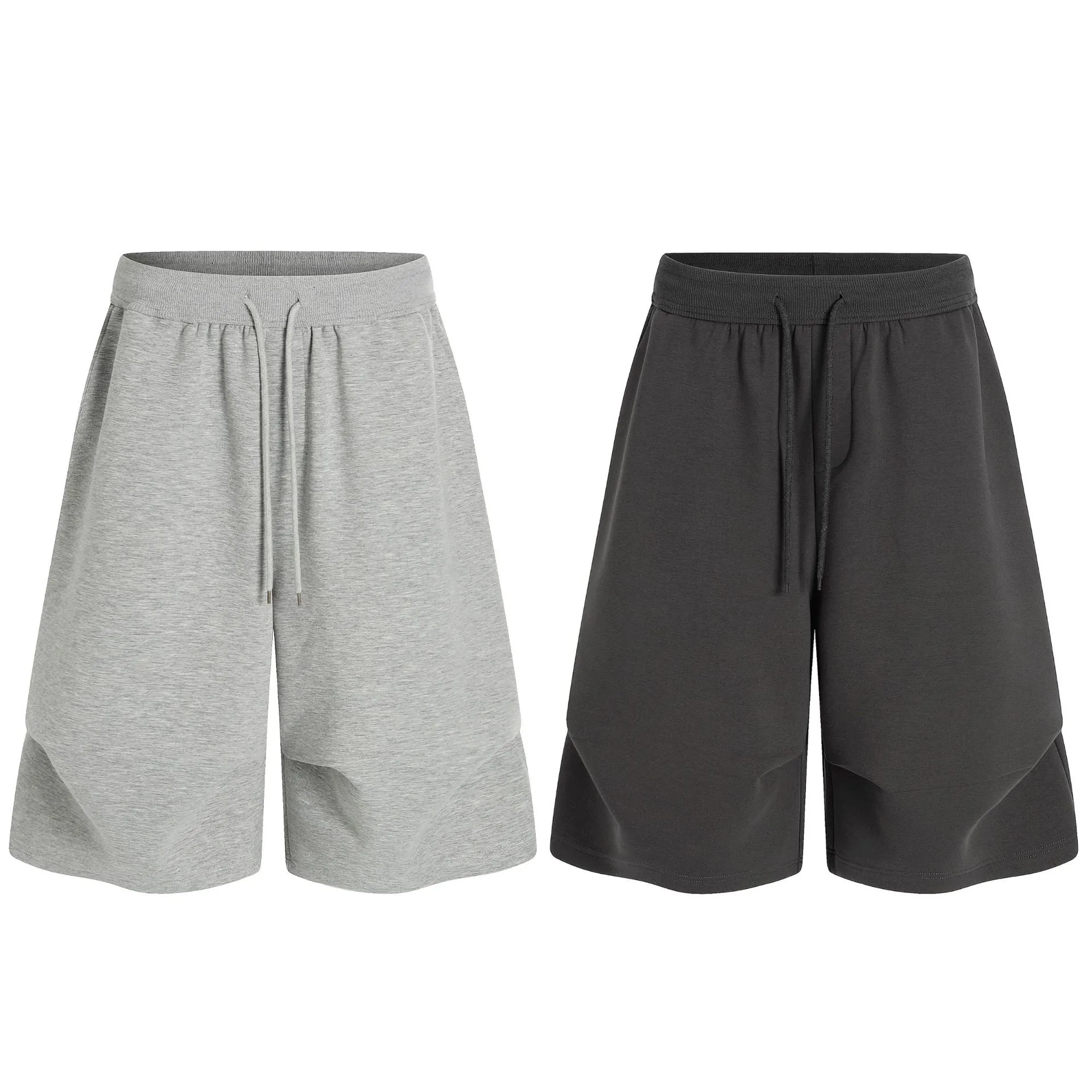 Jiayiku Men's  Summer Five-Point Pants New American Retro Sweatpants Couple Style Simple Wide-Leg Casual Pants display picture 2