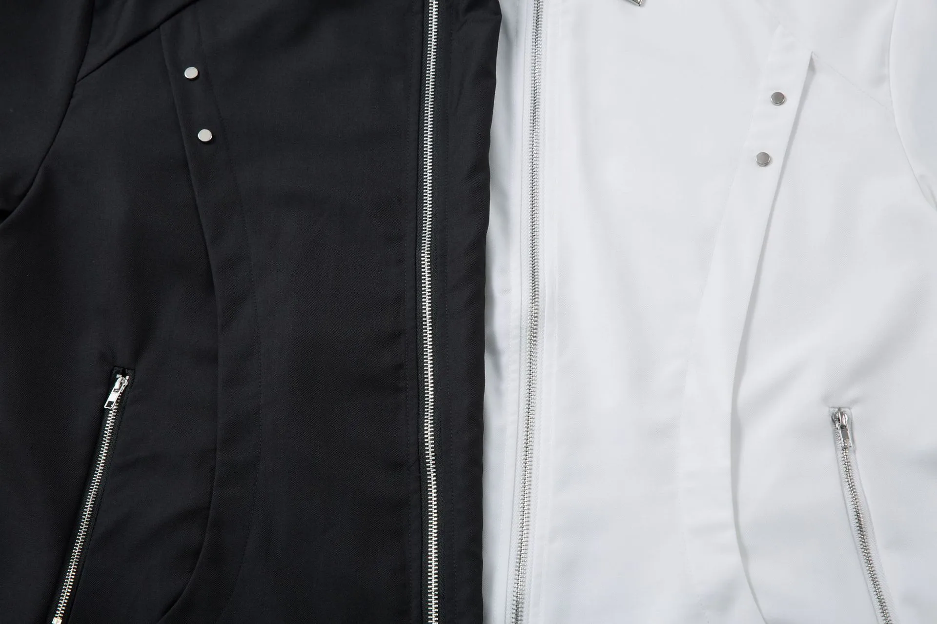 Jiayiku Men's  Summer Short-Sleeve Shirt New Style Cleanfit Niche Design Zipper Shirt Handsome display picture 7