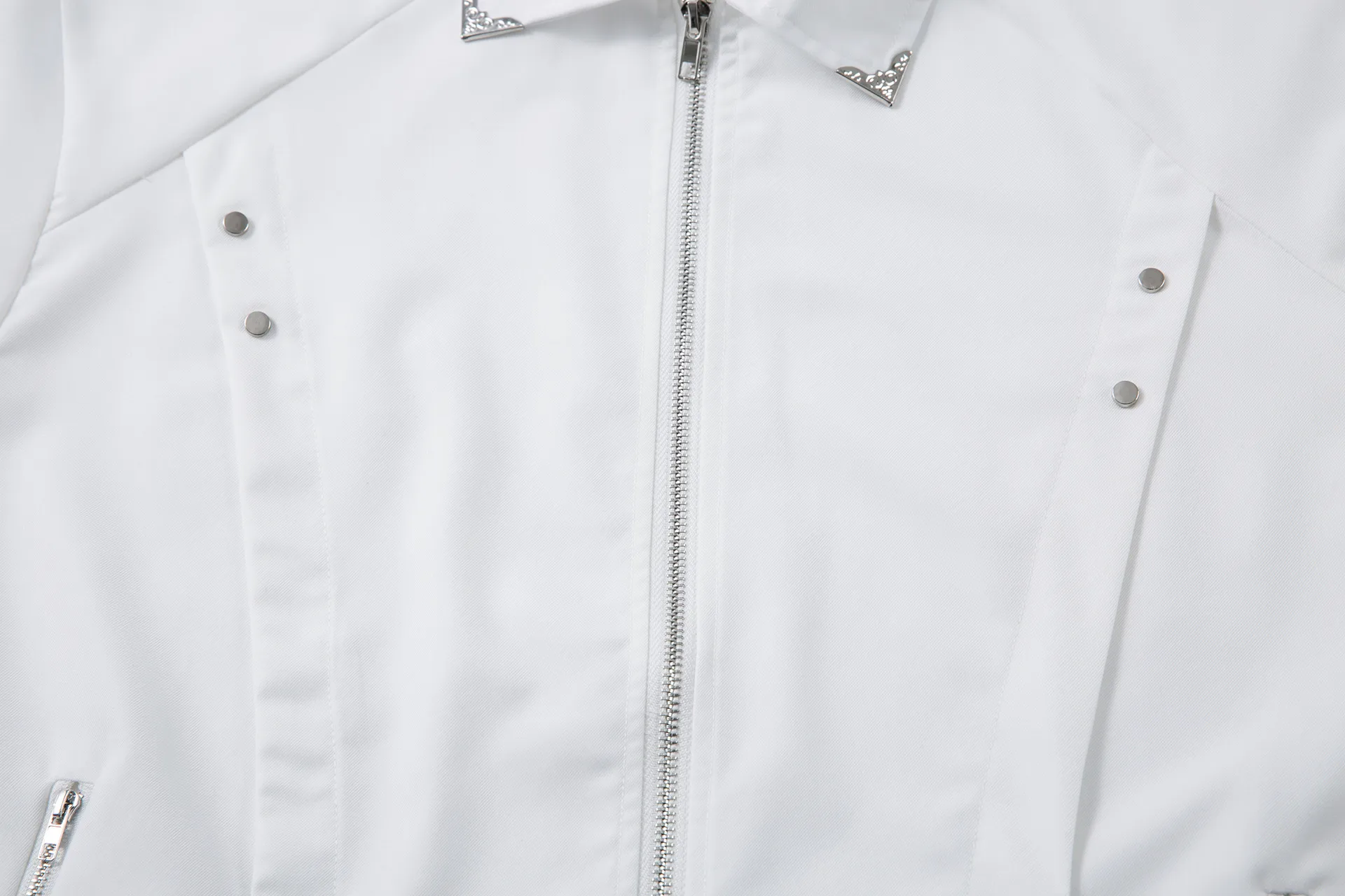 Jiayiku Men's  Summer Short-Sleeve Shirt New Style Cleanfit Niche Design Zipper Shirt Handsome display picture 9