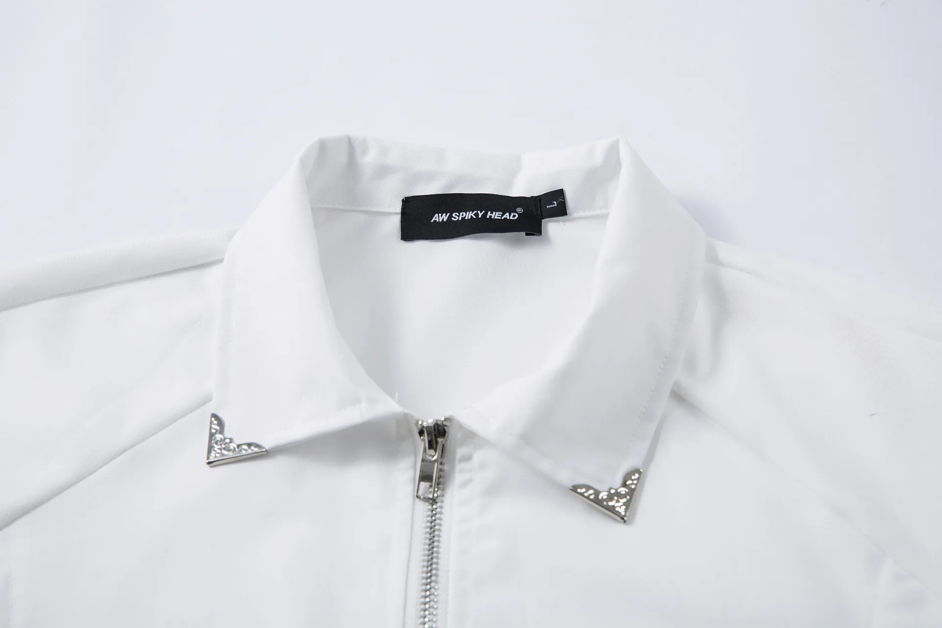 Jiayiku Men's  Summer Short-Sleeve Shirt New Style Cleanfit Niche Design Zipper Shirt Handsome display picture 13