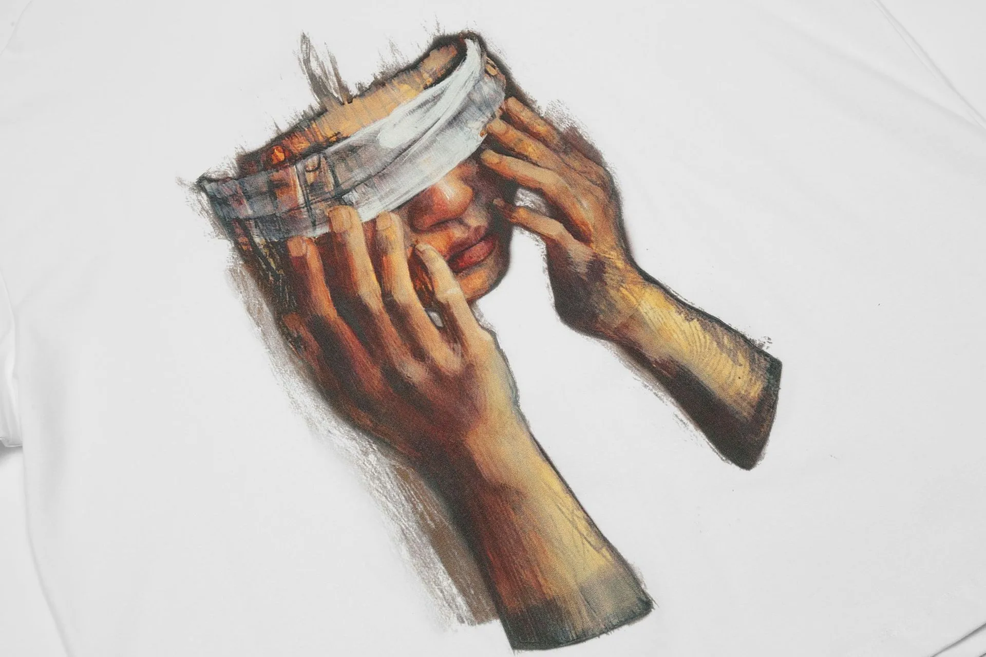 Jiayiku  Summer Couple T-shirt Plus Size American Retro Trendy Brand Oil Painting Style Washed T-shirt Short Sleeve Men's Loose display picture 32