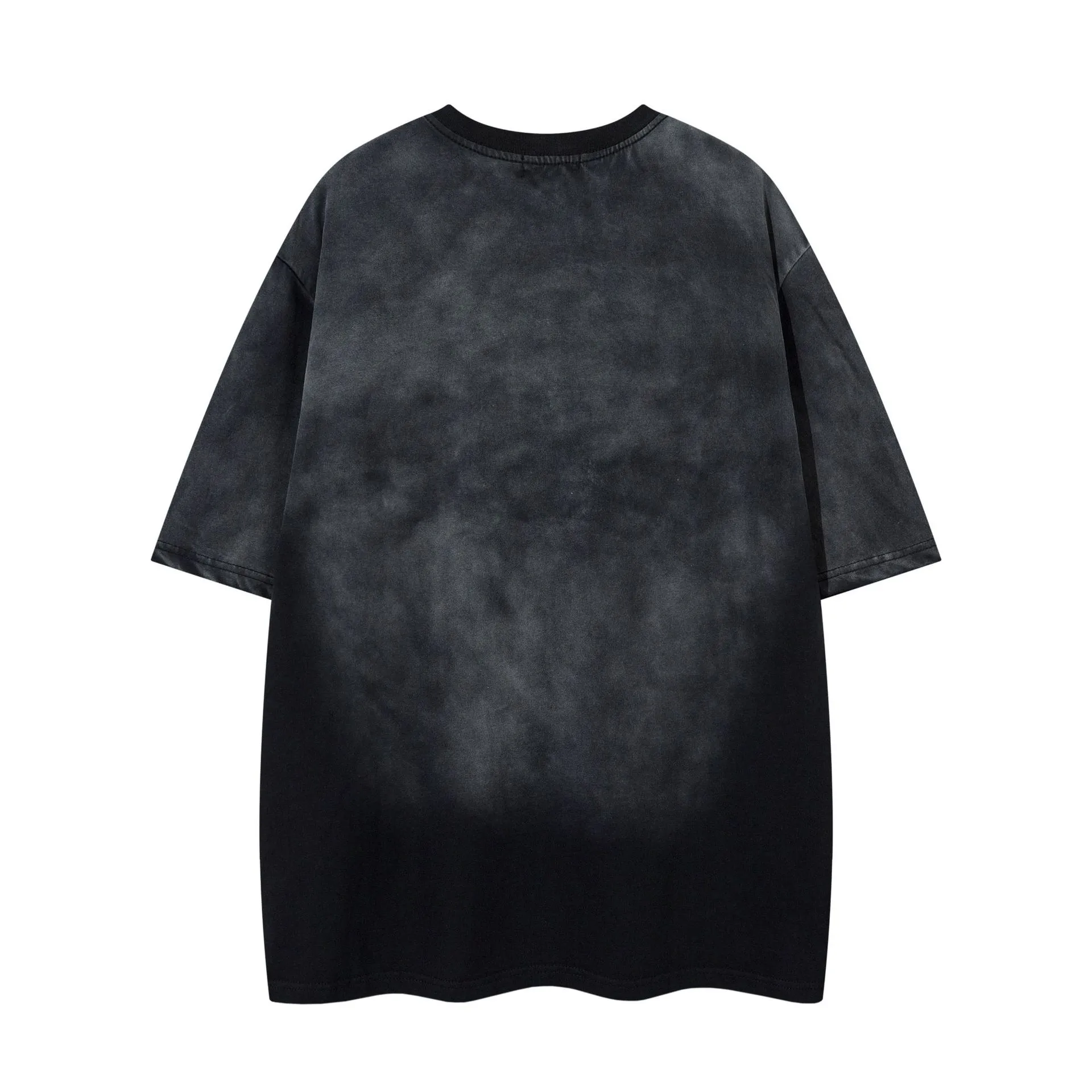 Jiayiku Men's Summer Short-Sleeved T-Shirt Pure Cotton American Hip-Hop Trendy Brand Retro Washed Cotton Embroidered T-Shirt Short-Sleeved display picture 6