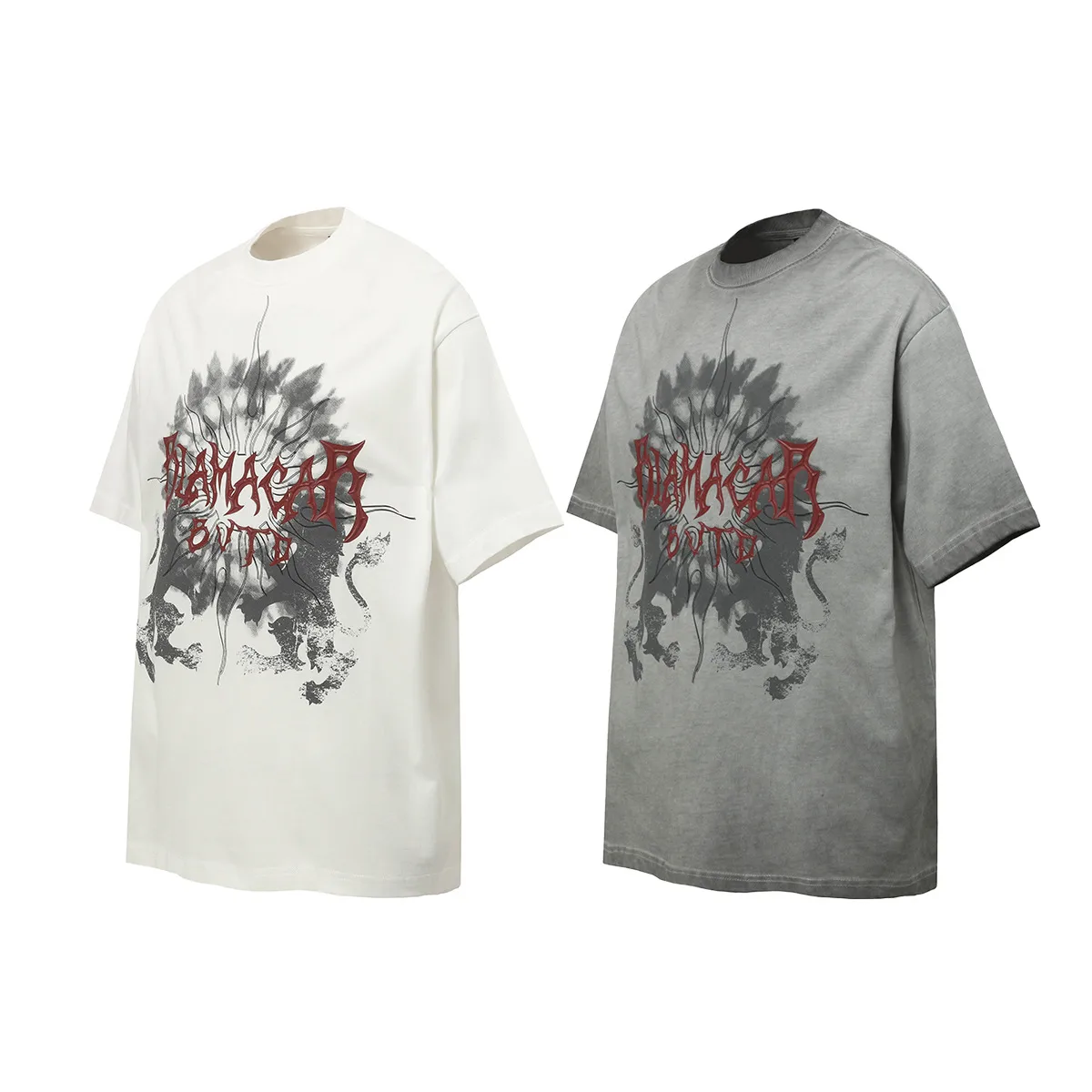Jiayiku  Summer T-shirt Men's American Retro Band Fashion Brand Batik Washed Cotton T-shirt Short-sleeved Men's Loose display picture 9