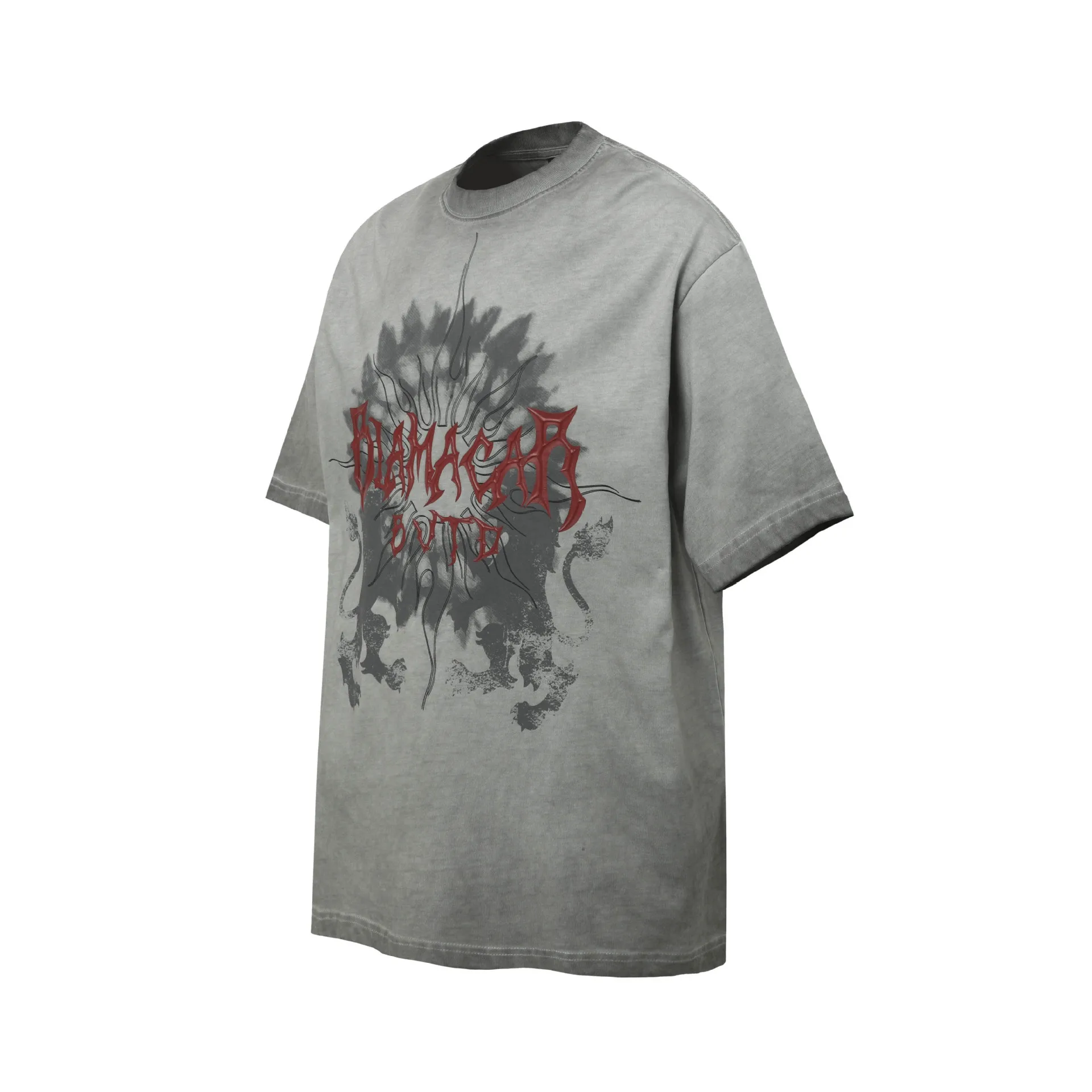 Jiayiku  Summer T-shirt Men's American Retro Band Fashion Brand Batik Washed Cotton T-shirt Short-sleeved Men's Loose display picture 4