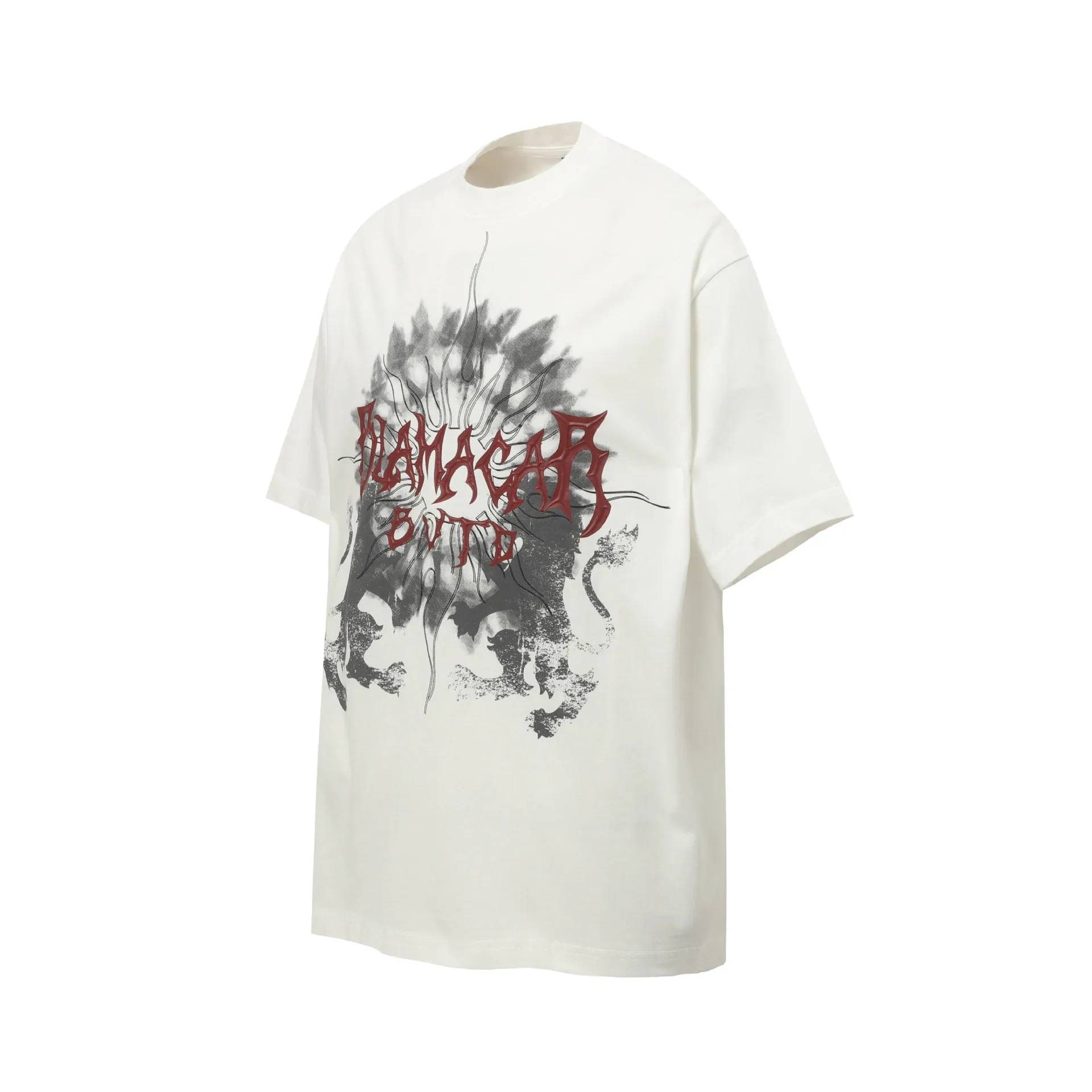 Jiayiku  Summer T-shirt Men's American Retro Band Fashion Brand Batik Washed Cotton T-shirt Short-sleeved Men's Loose display picture 7