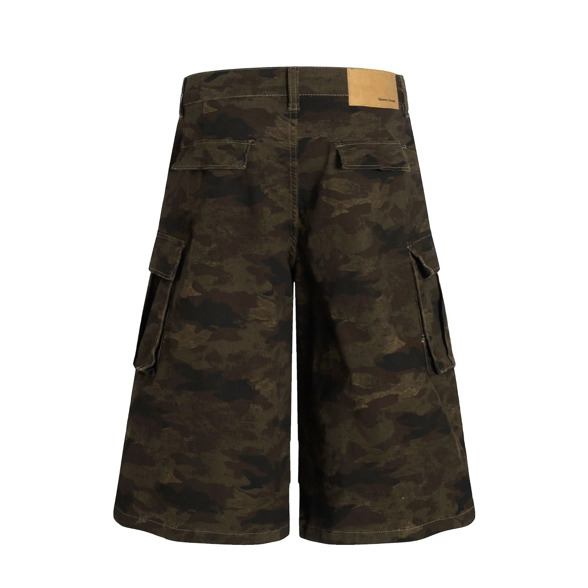 Jiayiku  Summer Pants Men's American Style Fashion Brand Vintage Camouflage Workwear Loose Wide Leg Casual Pants display picture 5