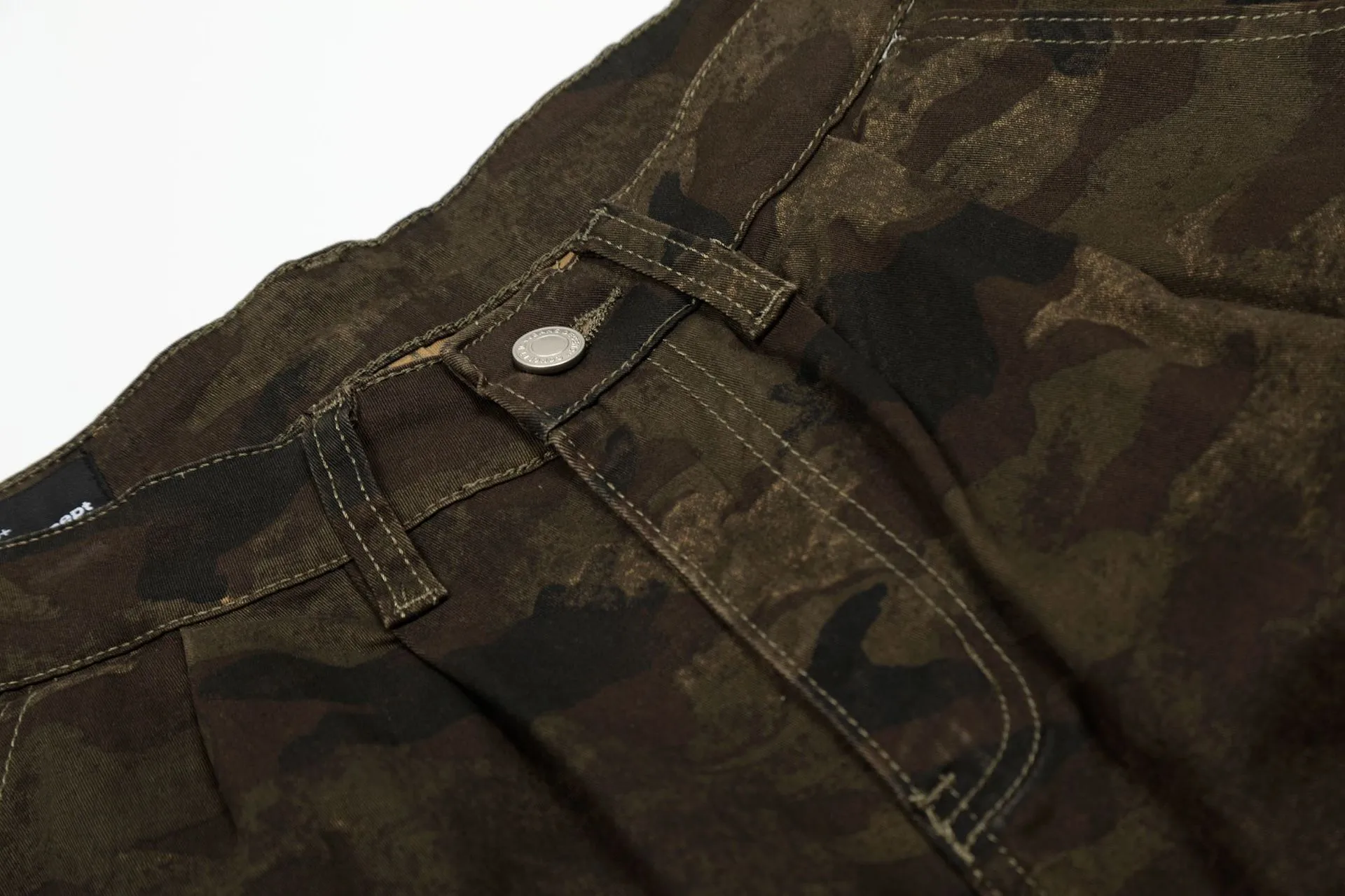 Jiayiku  Summer Pants Men's American Style Fashion Brand Vintage Camouflage Workwear Loose Wide Leg Casual Pants display picture 9