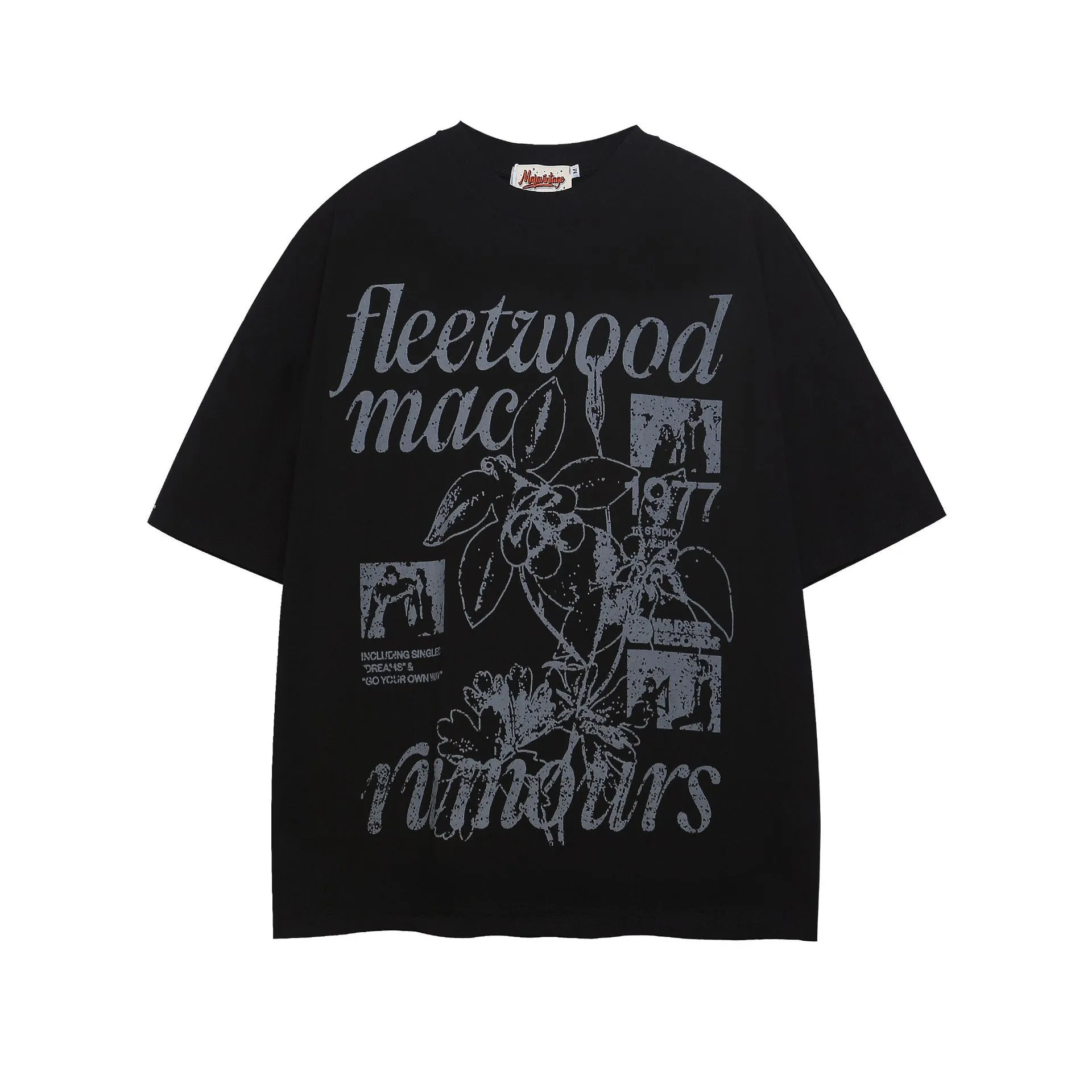 Jiayiku Trendy Brand  Summer T-Shirt New American Retro Couple T-Shirt Loose Creative Printed Cotton Short-Sleeved display picture 7
