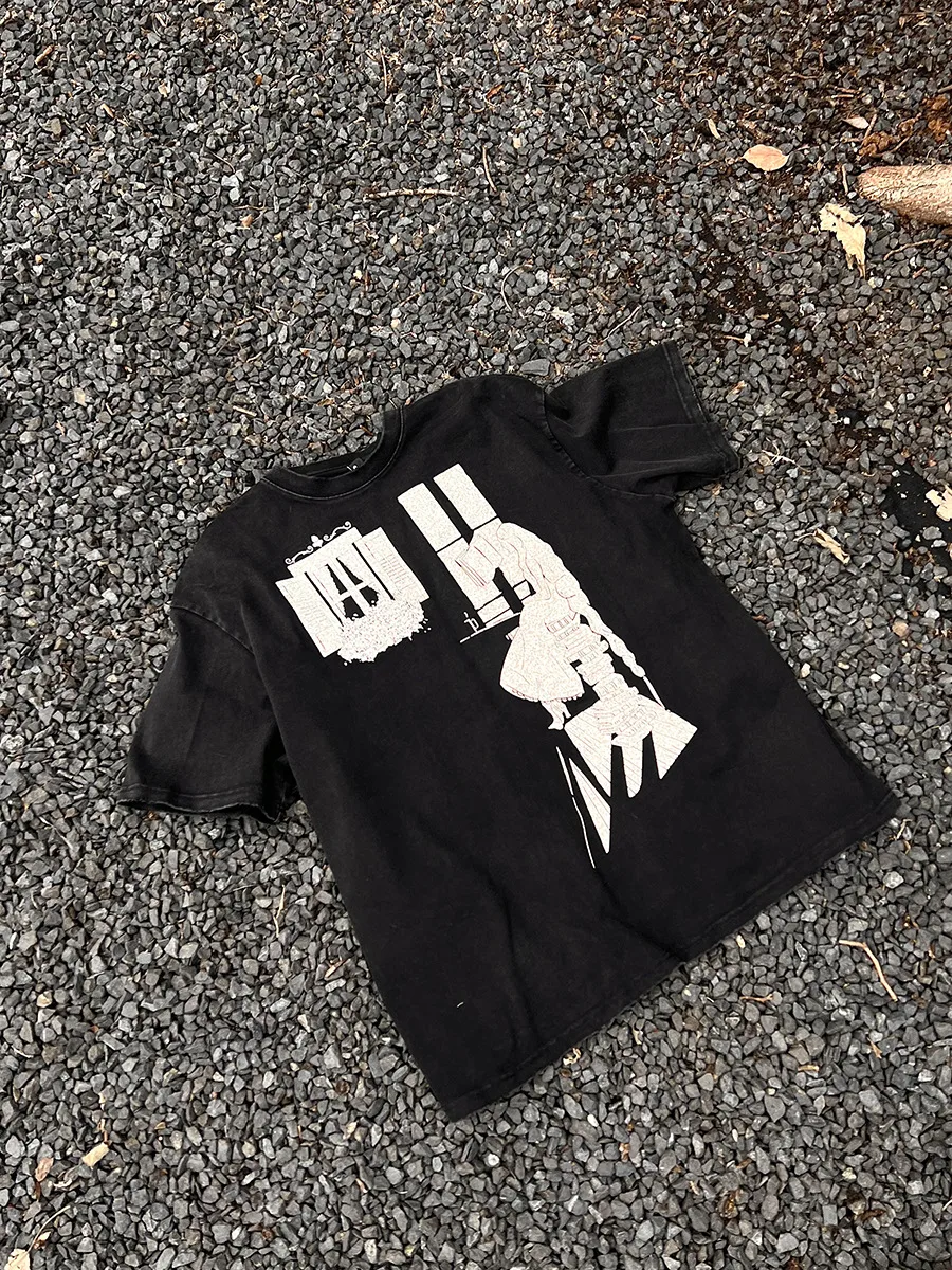 Jiayiku  Summer T-shirt Short-sleeved Men's American Style Retro Trendy Brand Base Shirt Washed Old T-shirt Cotton Loose display picture 5