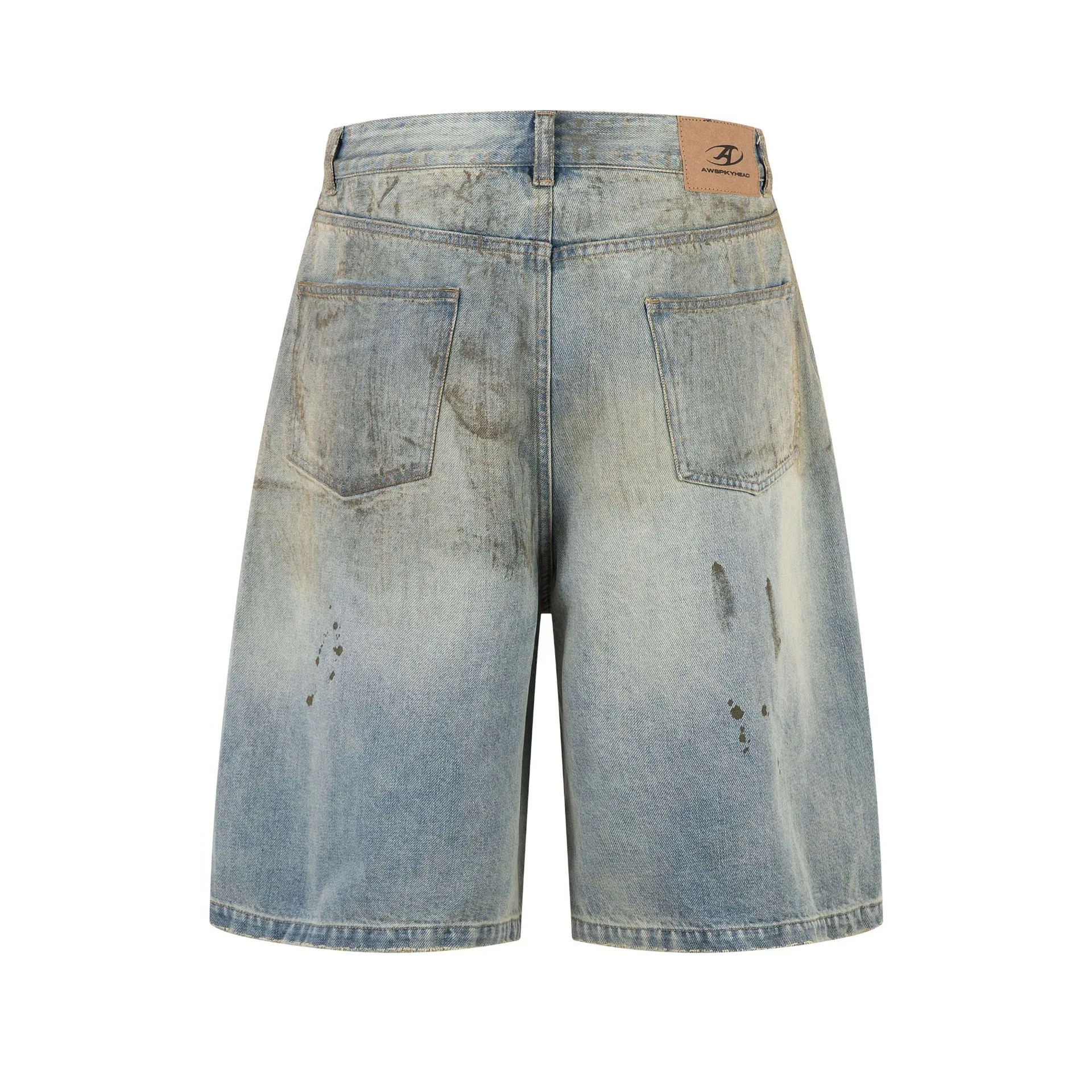 Jiayiku Men's  High-end Feeling Puppies Handsome Pants Men's American-style High Street RO Dirty Dirty Dyed Washed Denim Pants display picture 5