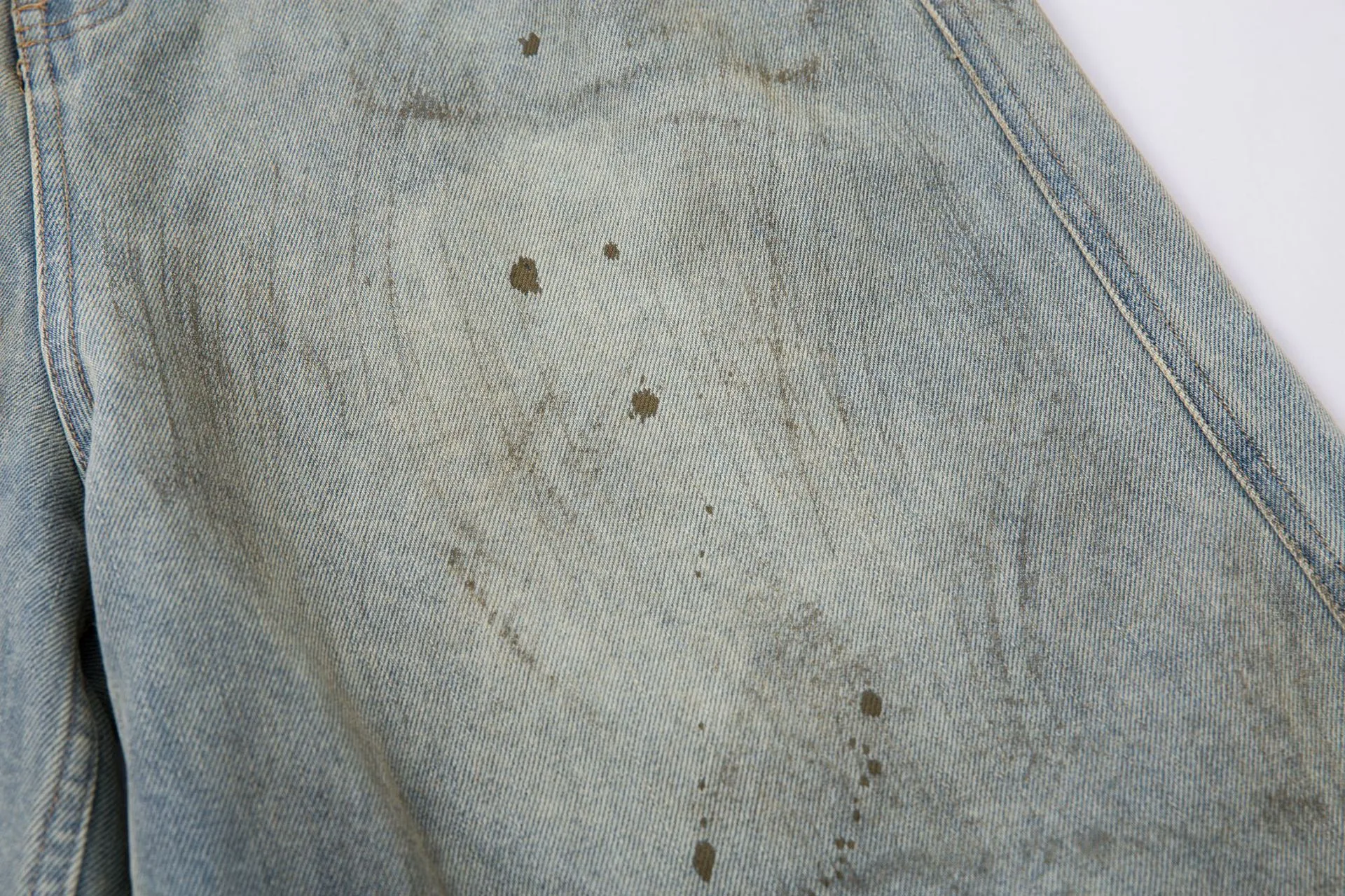 Jiayiku Men's  High-end Feeling Puppies Handsome Pants Men's American-style High Street RO Dirty Dirty Dyed Washed Denim Pants display picture 13