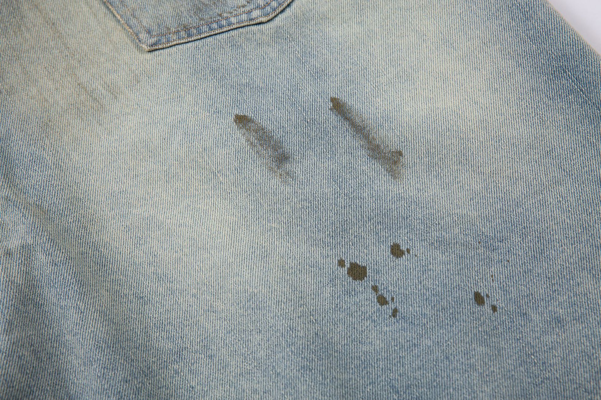 Jiayiku Men's  High-end Feeling Puppies Handsome Pants Men's American-style High Street RO Dirty Dirty Dyed Washed Denim Pants display picture 16