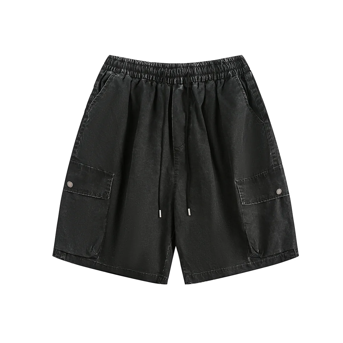 Men's Casual Shorts Simple Versatile American Retro Trendy Brand Washed Niche Workwear Casual Knee-Length Shorts Unisex display picture 5
