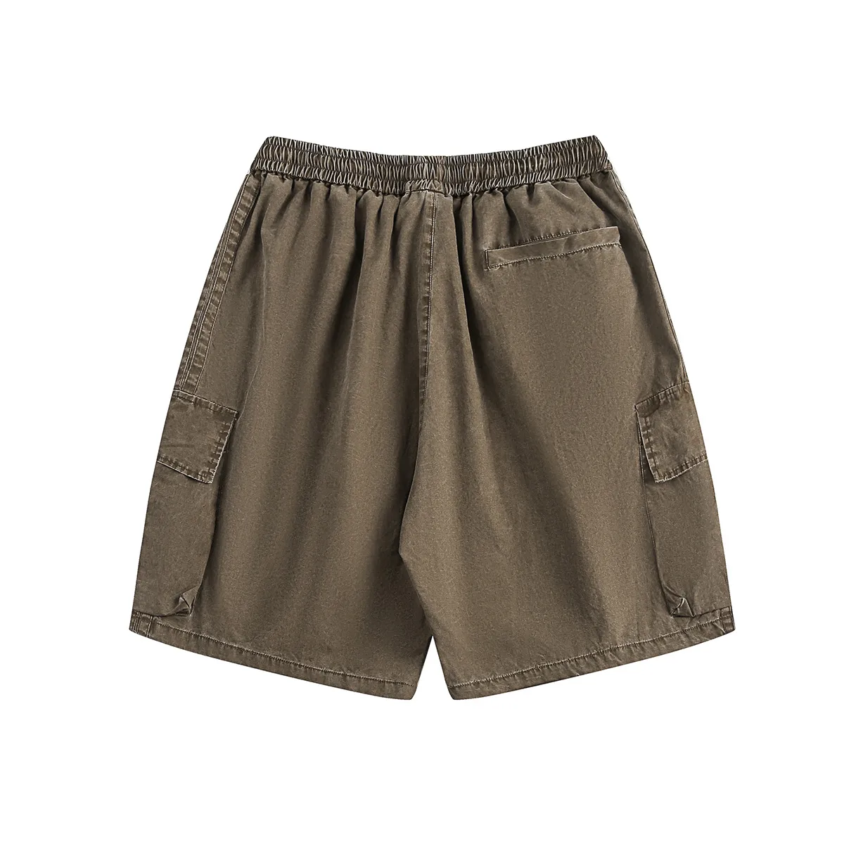 Men's Casual Shorts Simple Versatile American Retro Trendy Brand Washed Niche Workwear Casual Knee-Length Shorts Unisex display picture 4